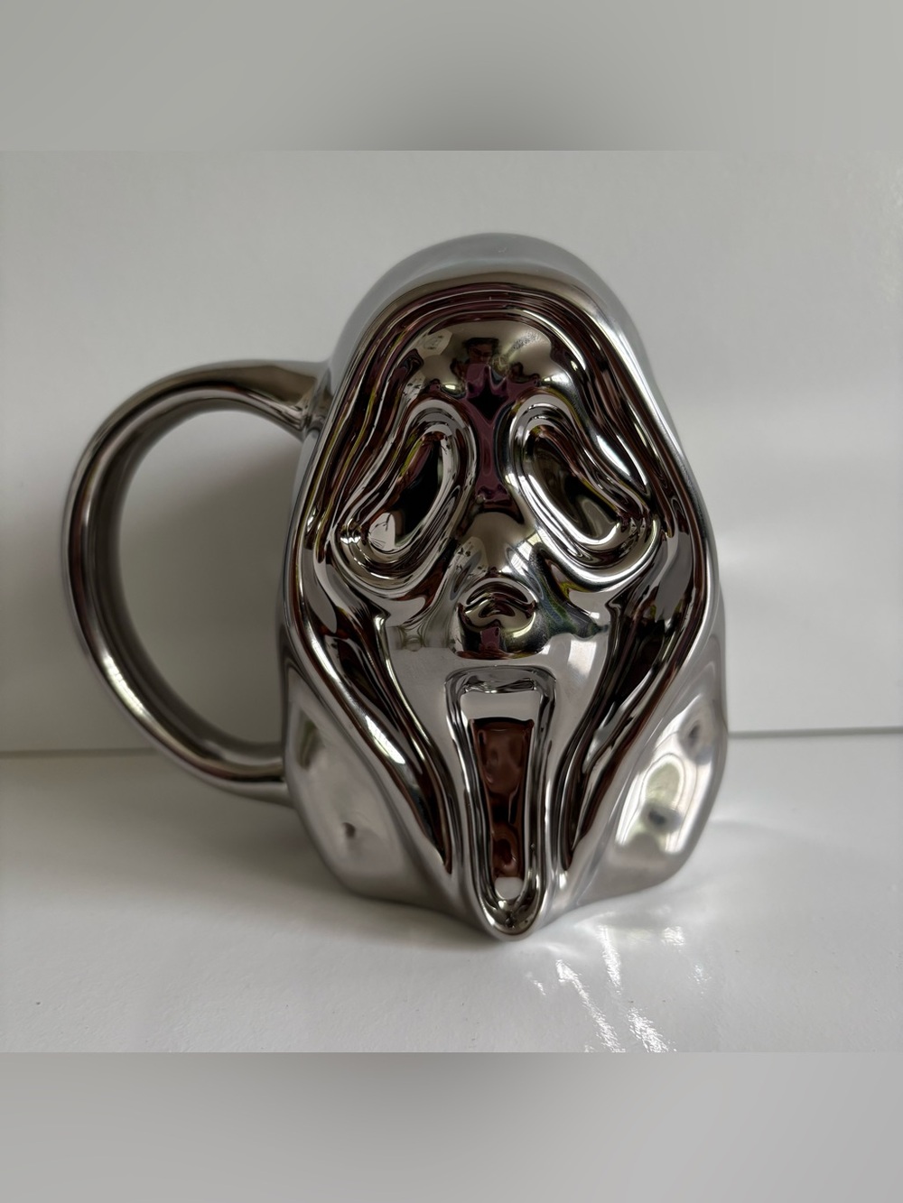 Ghosface Mug Metallic Chrome Mug Scream Movie